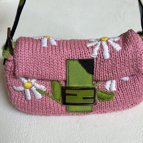 FENDI Knit Floral baguette - Picture 3 of 11